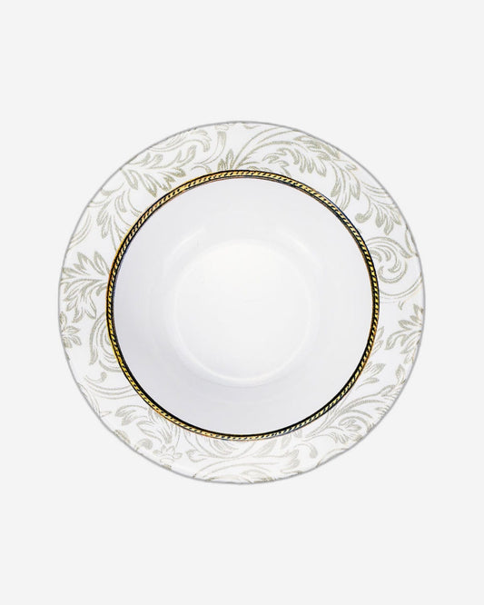 Edessa Ceramic Elana 17Cm Round Serving Bowl, White (Set of 1)
