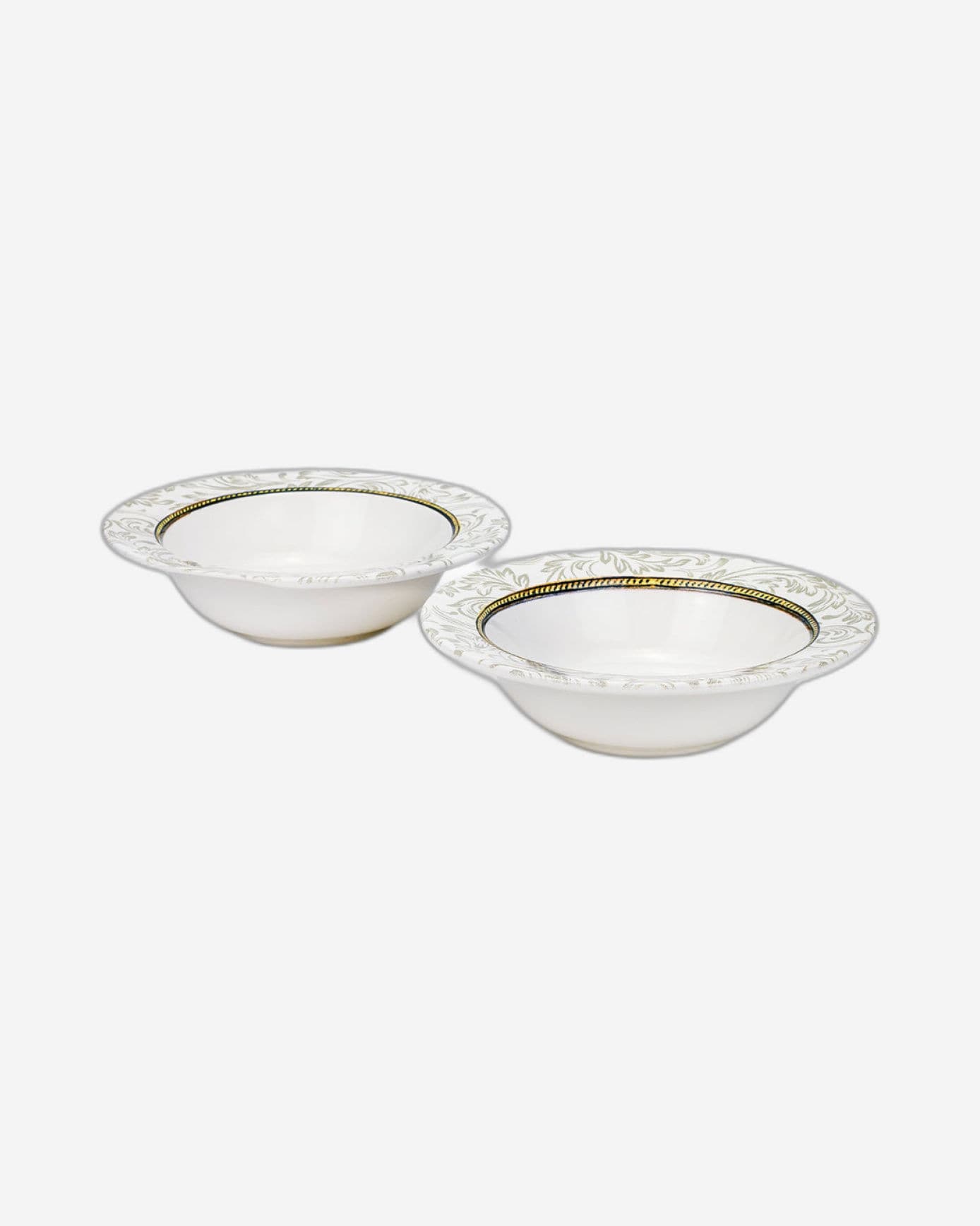 Edessa Ceramic Elana 17Cm Round Serving Bowl, White (Set of 6)