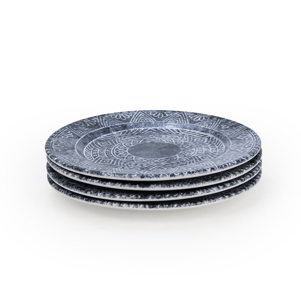 Edessa Ceramic Ginko 20Cm Dessert Plate, Multicolor (Set of 4)