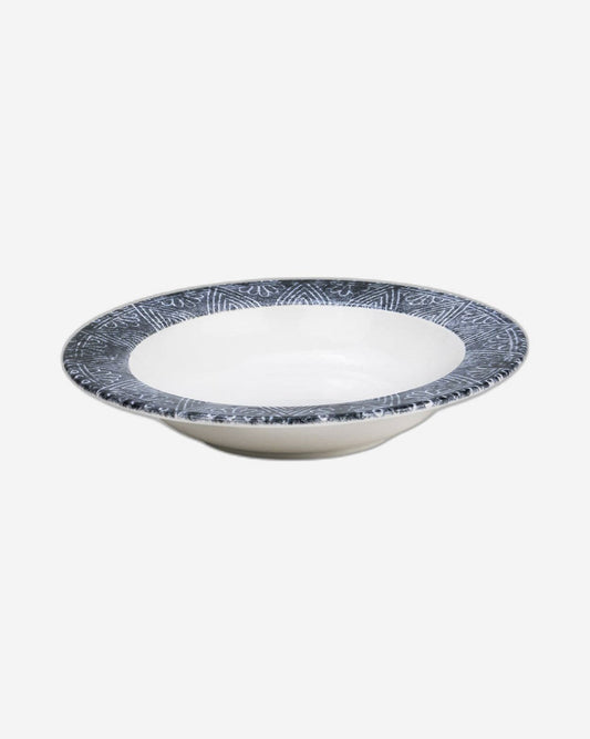 Edessa Ceramic Ginko 22Cm Round Soup Plate, White (Set of 1)