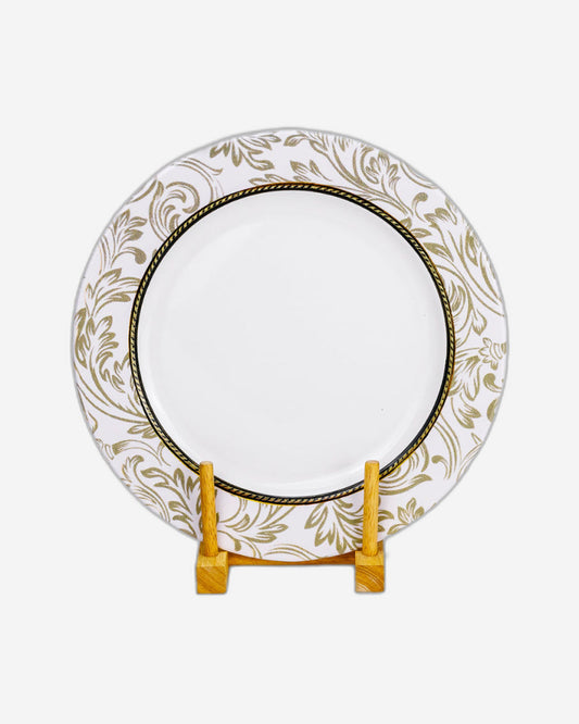 Edessa Ceramic Elana 27Cm Round Dinner Plate, White (Set of 1)