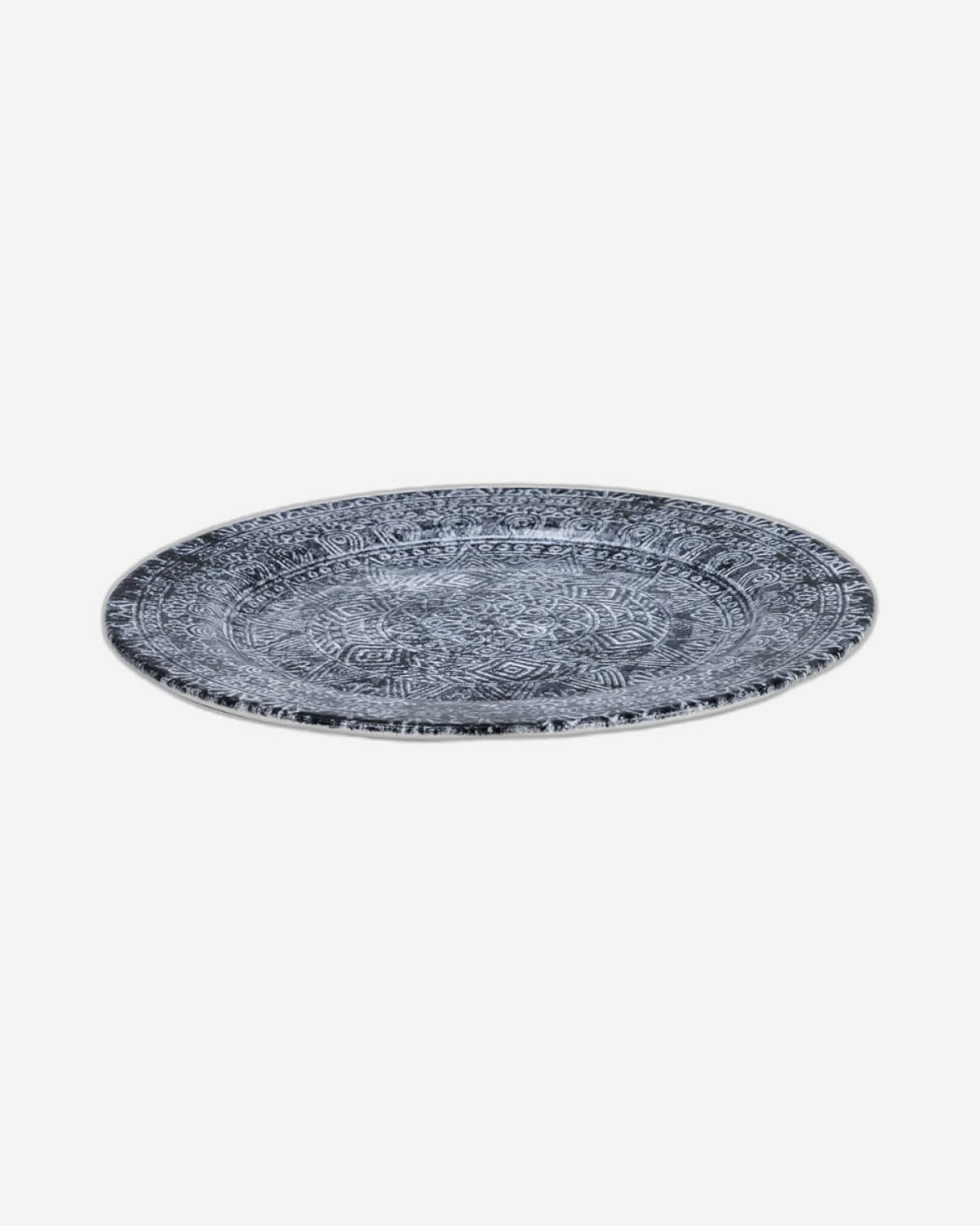 Edessa Ceramic Ginko 27Cm Round Dinner Plate, Multicolor (Set of 1)