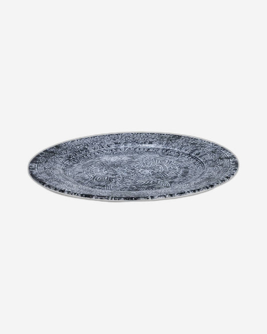 Edessa Ceramic Ginko 27Cm Round Dinner Plate, Multicolor (Set of 1)