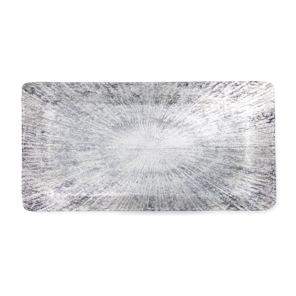 Edessa Astin Ceramic Rectangle Serving Plate (Multicolor, 12.5 x 24cm, Set of 1)