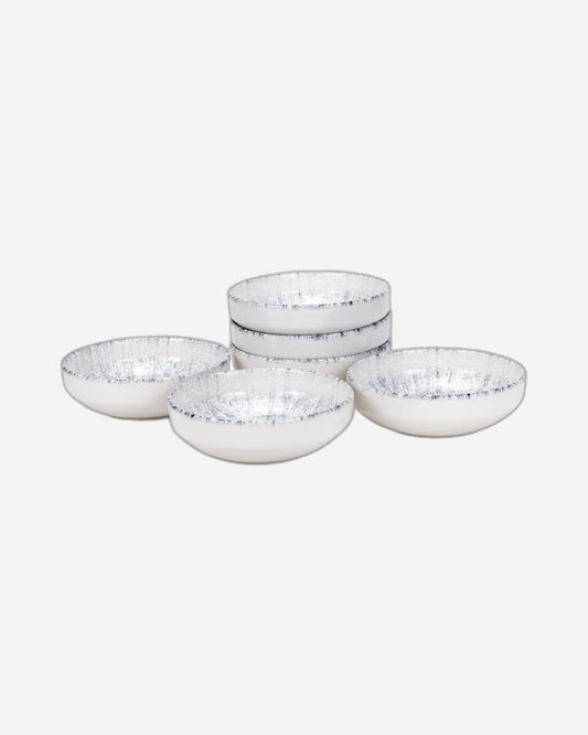 Edessa Astin Ceramic Round Soup Bowl - 15cm, Multicolor Designer Bowl (Set of 6)