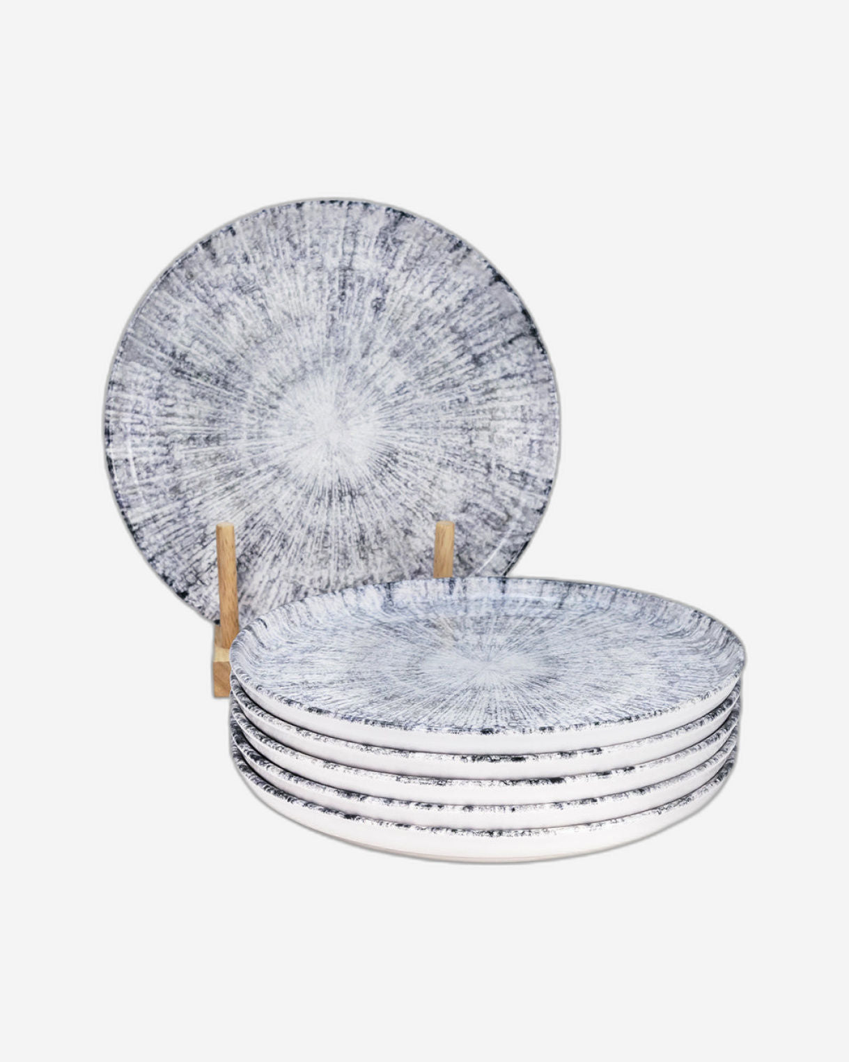 Edessa Astin 20cm Premium Ceramic Dessert Plate - Multicolor (Set of 6)