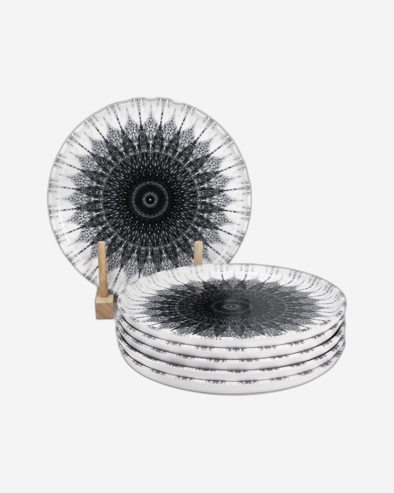 Edessa Cosmo 20cm Ceramic Dessert Plate, Multicolor (Set of 6)