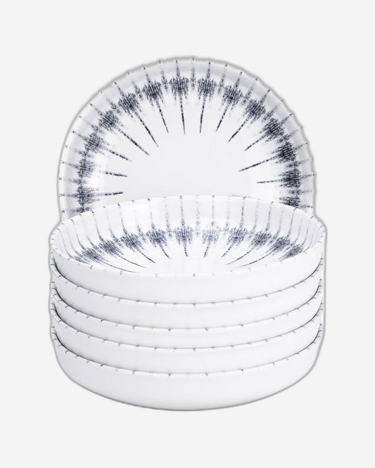 Edessa Cosmo 21cm Ceramic Soup Plate, White (Set of 6)