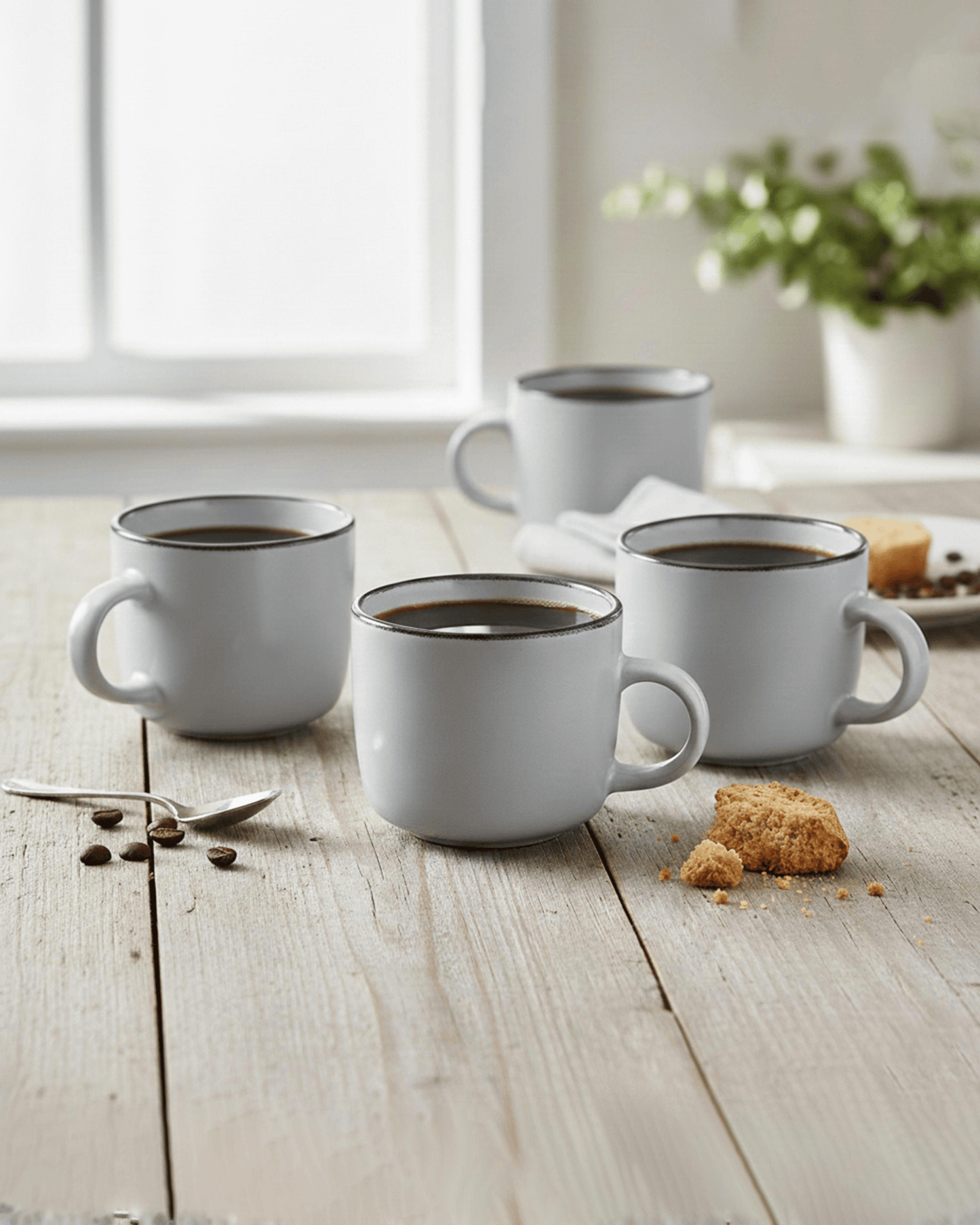 Cuisine Art AVA Mug Set 4 pcs 385 ml Light Grey