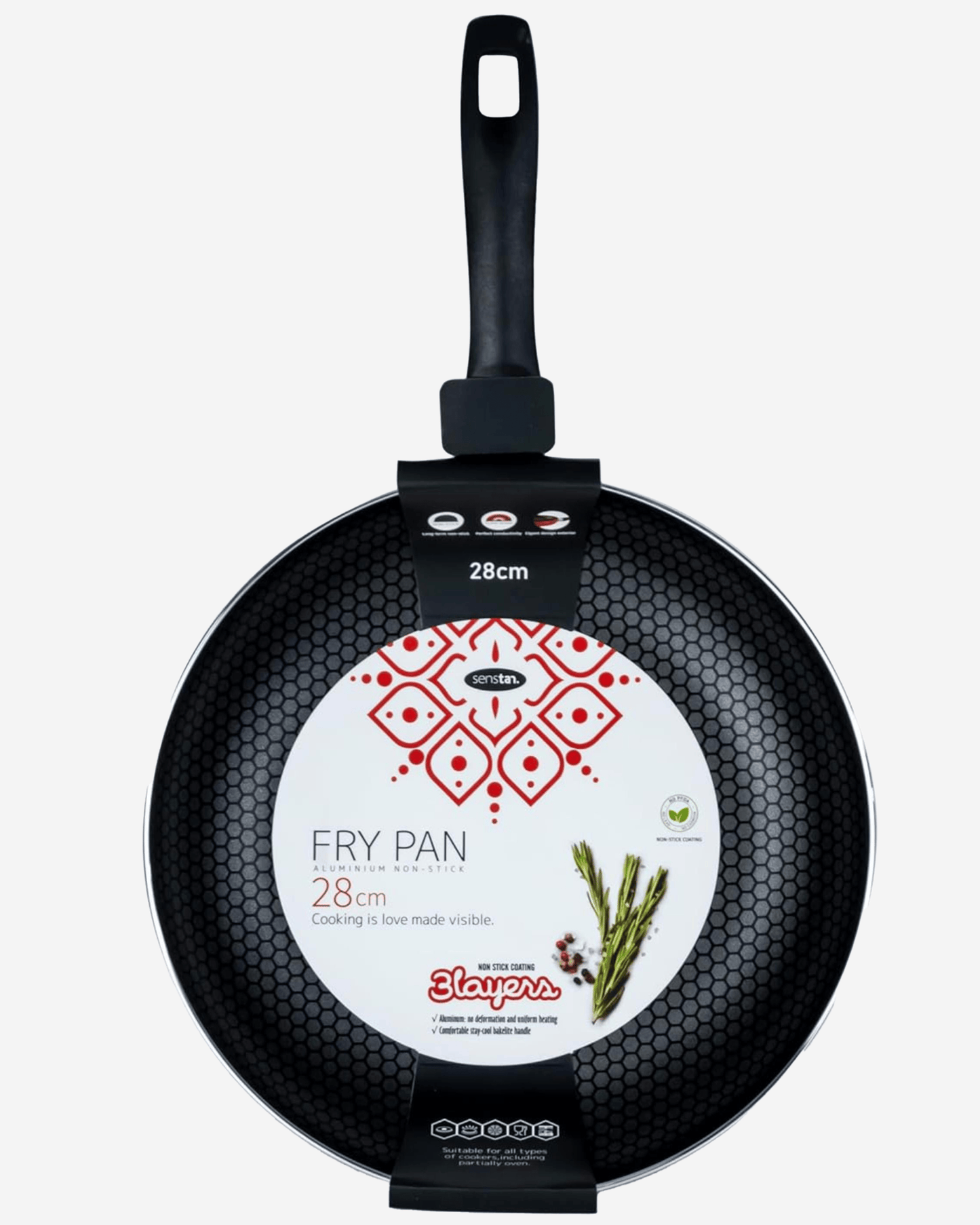 Senstan Flame Design Non-Stick Fry Pan 28 × 5.5 cm