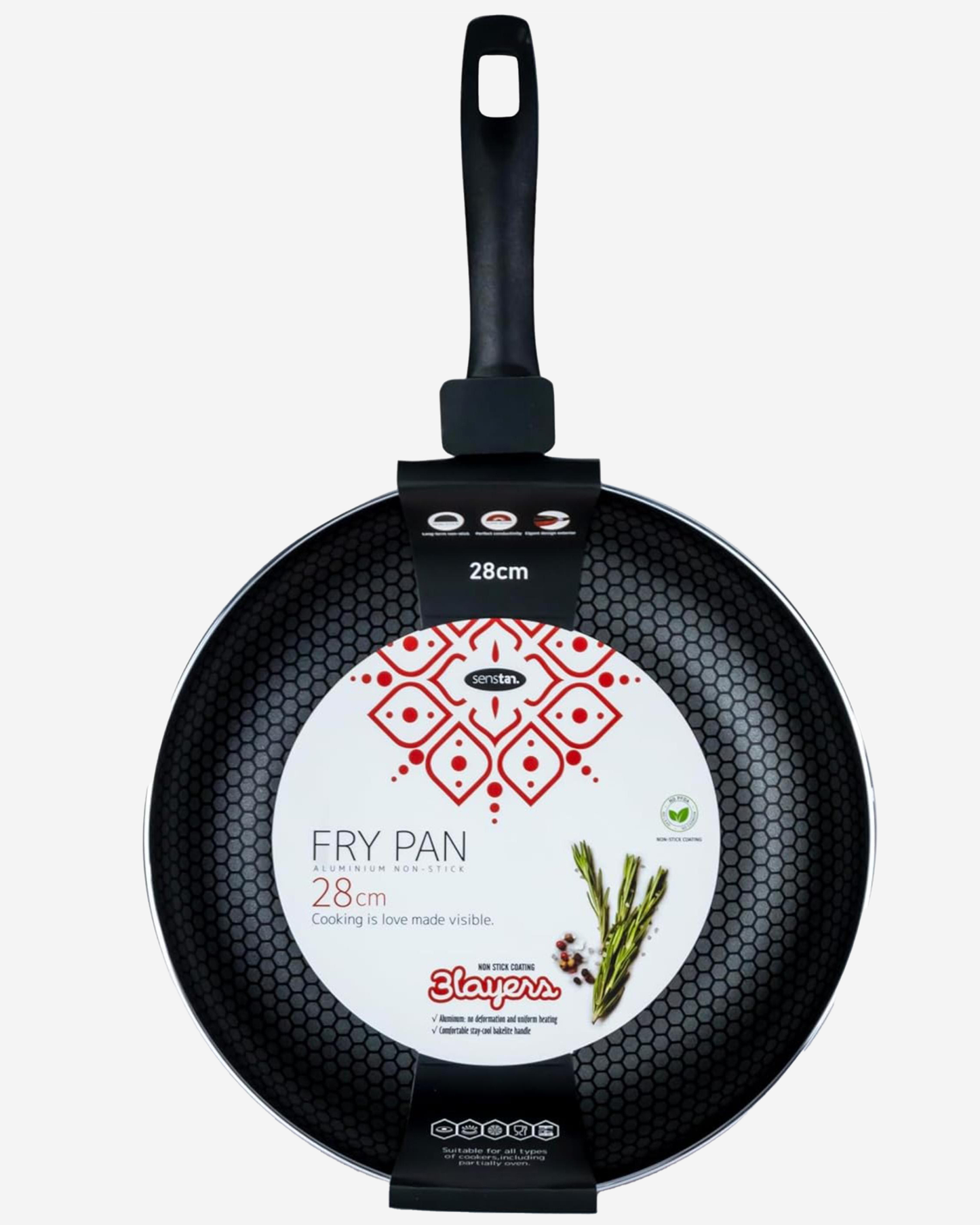 Senstan Flame Design Non-Stick Fry Pan 28 × 5.5 cm