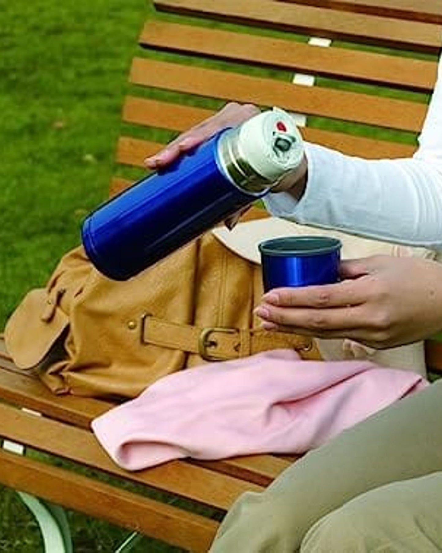 Zojirushi 0.35L Liter Blue Flask With Cup