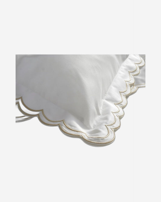 Christy "Scallop Edge" Duvet Cover Sets in Oyster