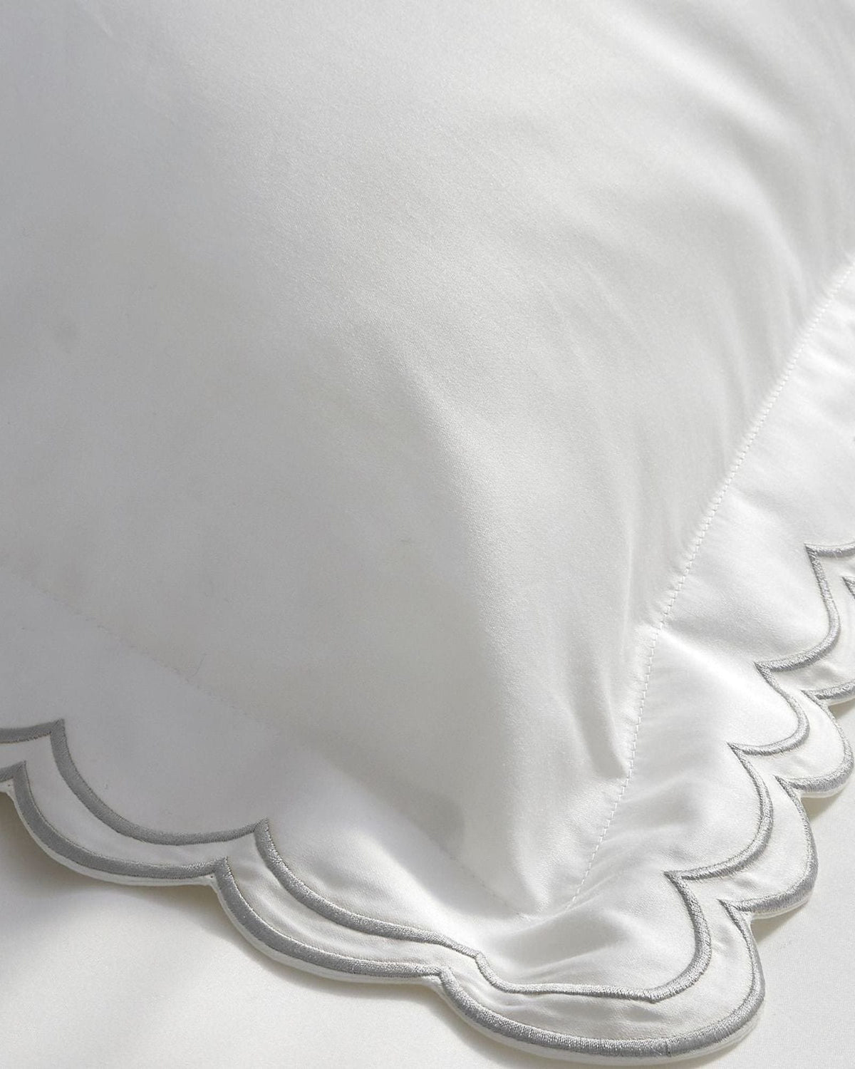 Christy Scallop Edge Duvet Cover Silver