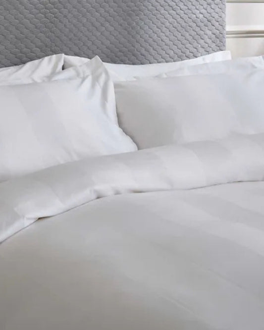 Bedeck of Belfast "Sierra Dobby" Duvet Cover Set in White