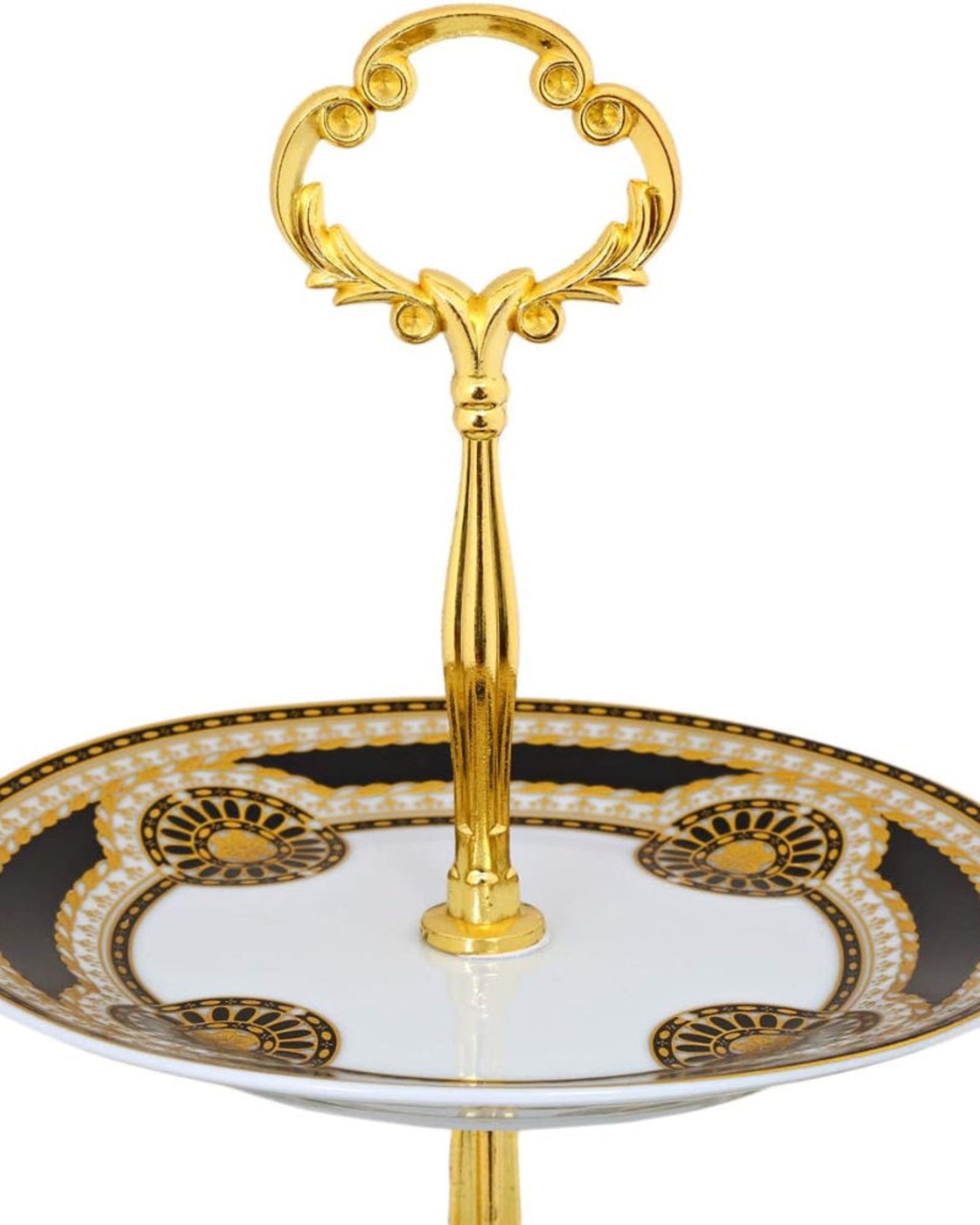 Shallow Bone China 3-Tier Cake Plate, Elegant Porcelain Dessert Stand for Afternoon Tea, Pastries, & Weddings