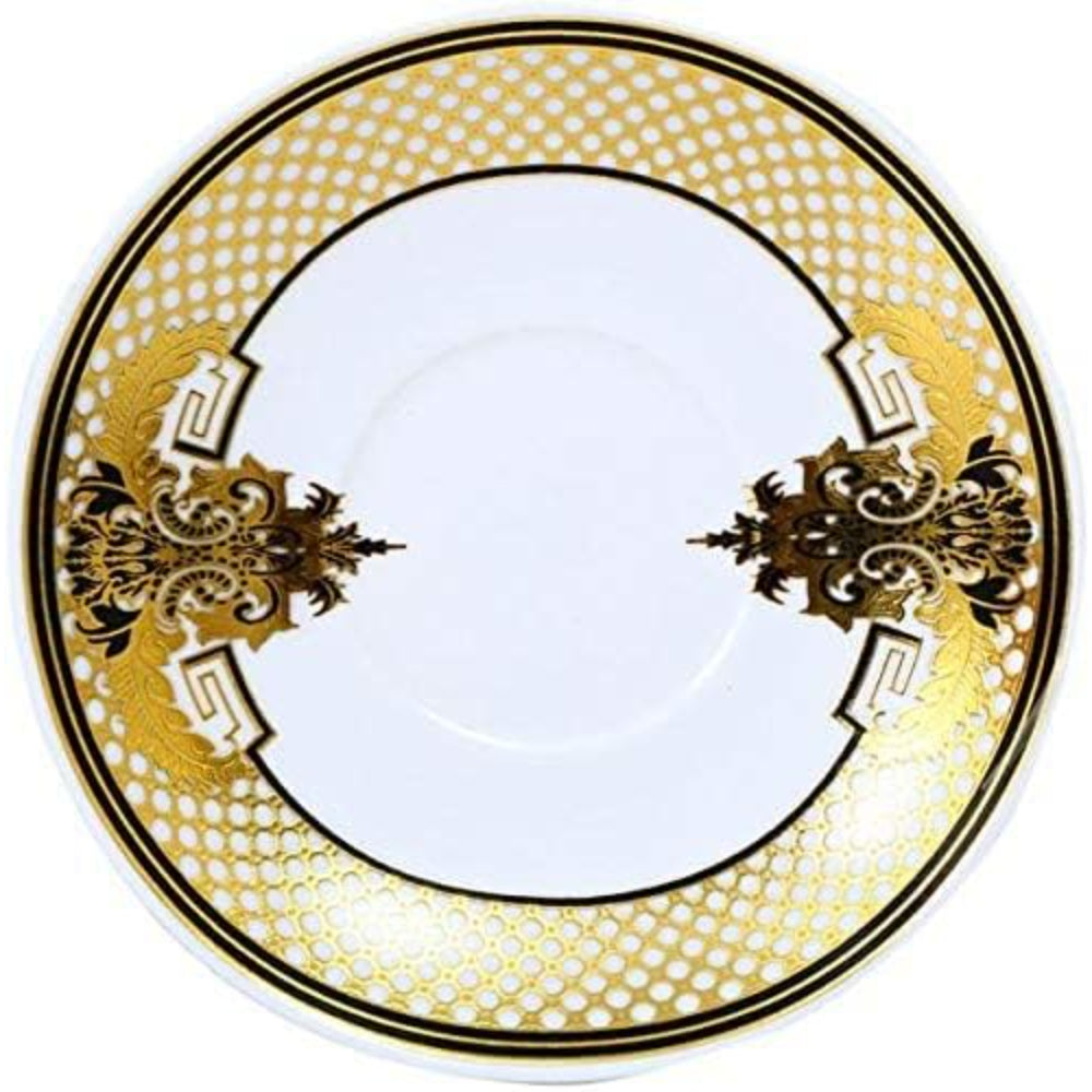 Shallow Bone China 12 Pcs Istikan Cups & Saucer Set, Elegant Porcelain Turkish Tea Cups for Coffee, Tea & Hot Beverages