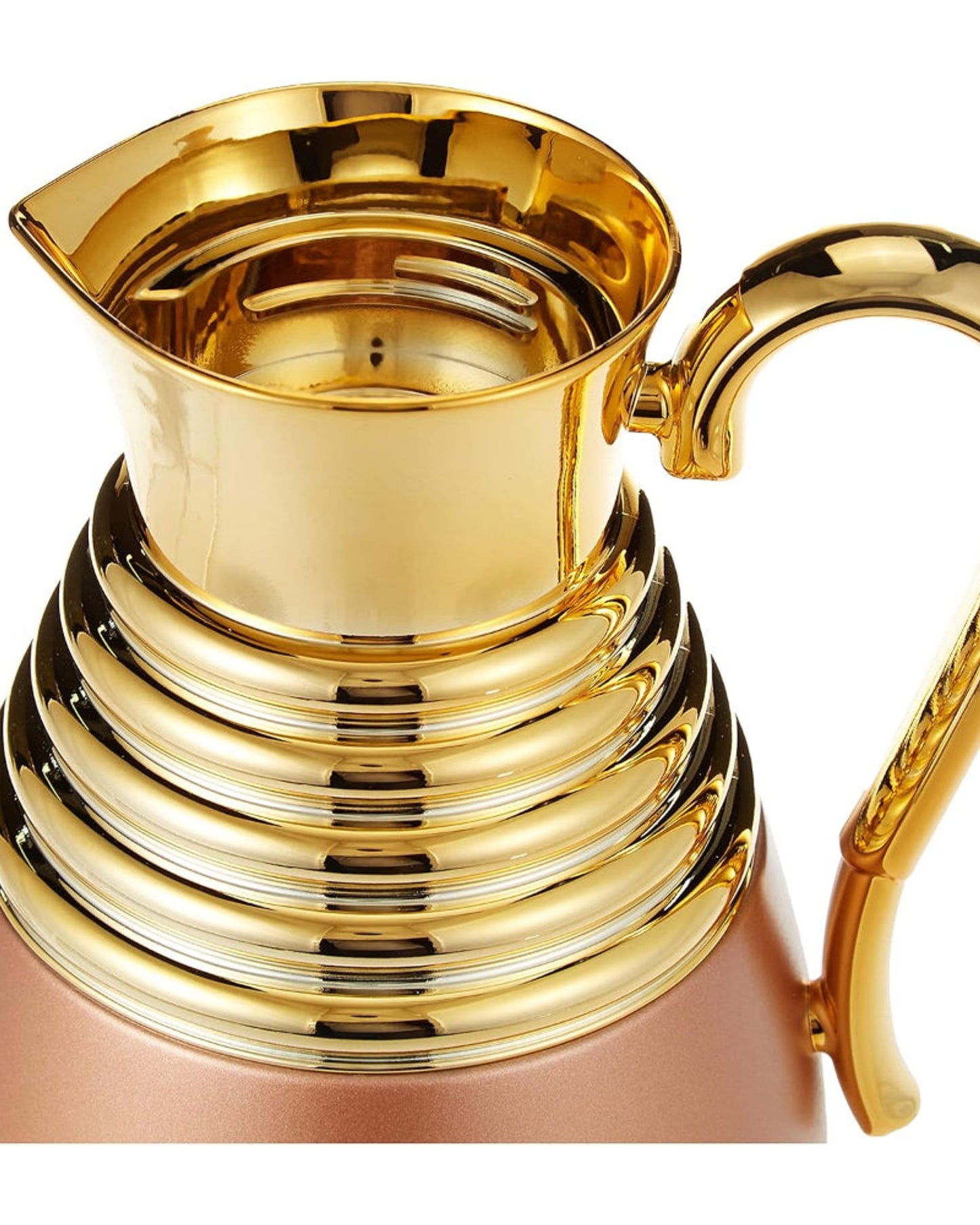 Nessan Arabic Dallah 1.0L, Rose/Gold | Elegant Stainless Steel Traditional Coffee Pot for Arabic Coffee & Beverages