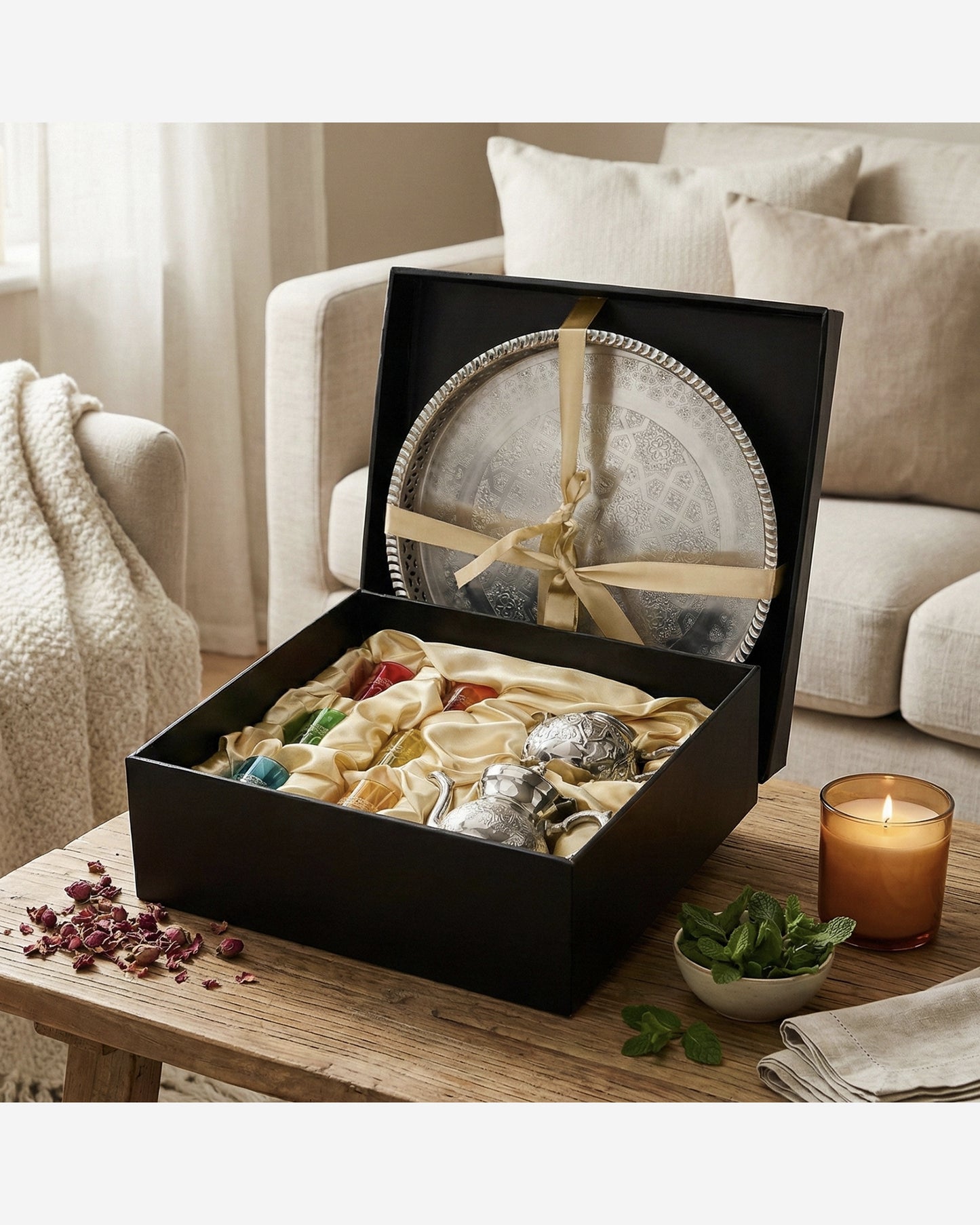 Cuisine Art Brass Moroccan Tea Set