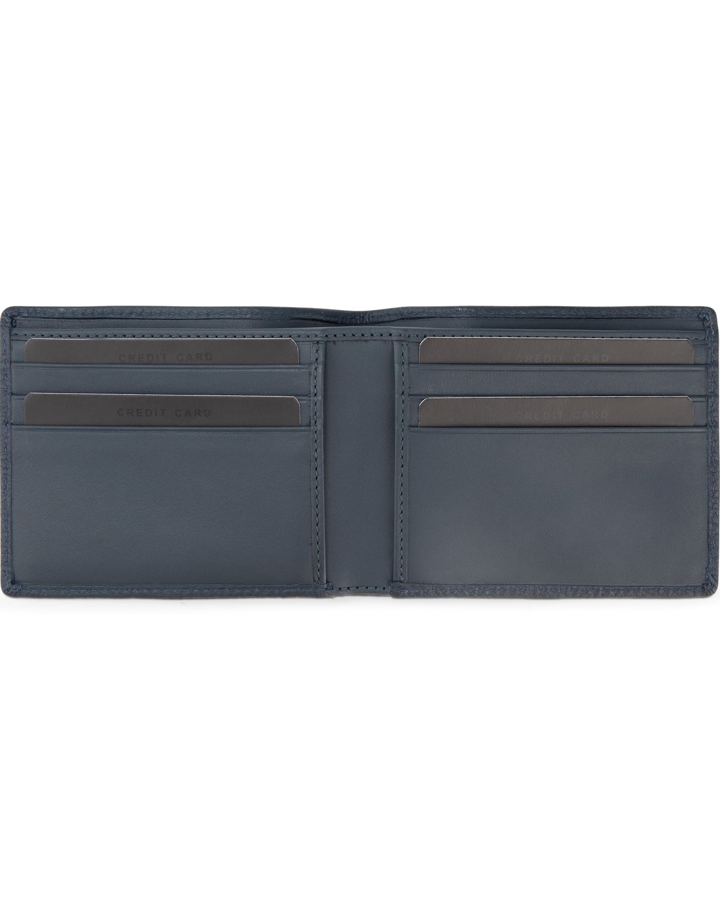 Cross Pebble Leather 8Cc Classic Fold Wallet - Navy Blue