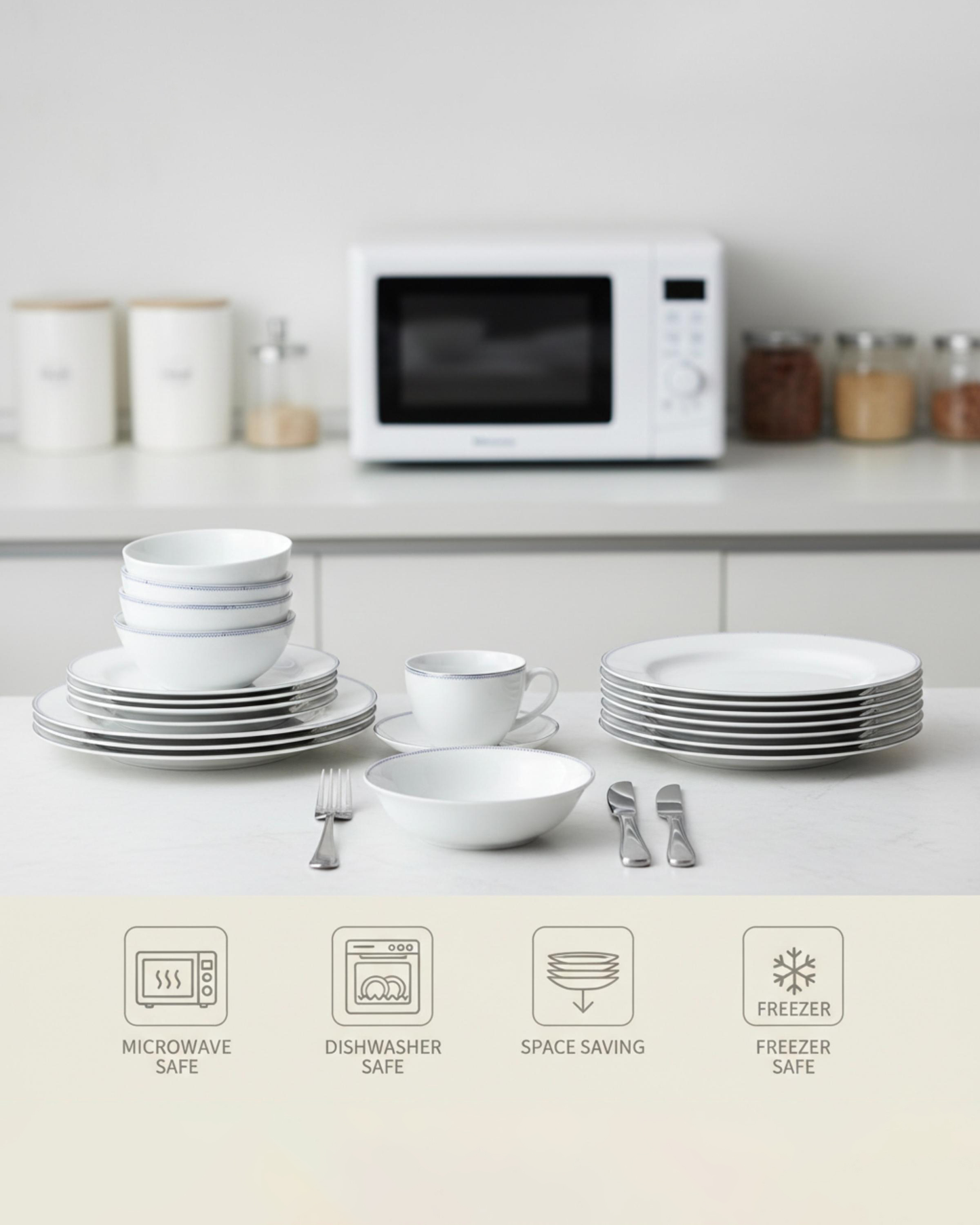 Shallow ARIA Dinnerware Set 32 pcs