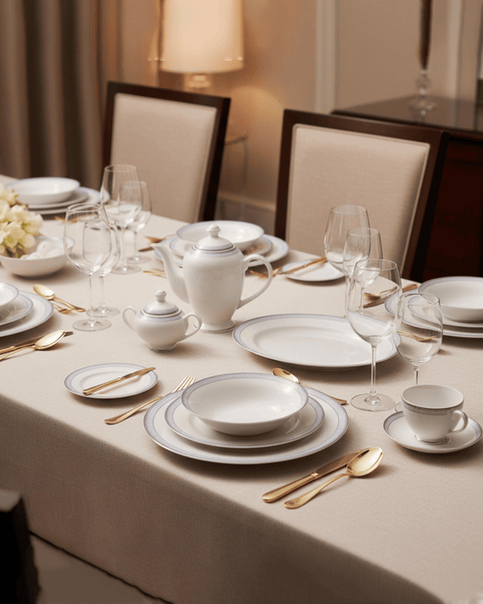 Shallow ZIYA Dinnerware Set 47 pcs