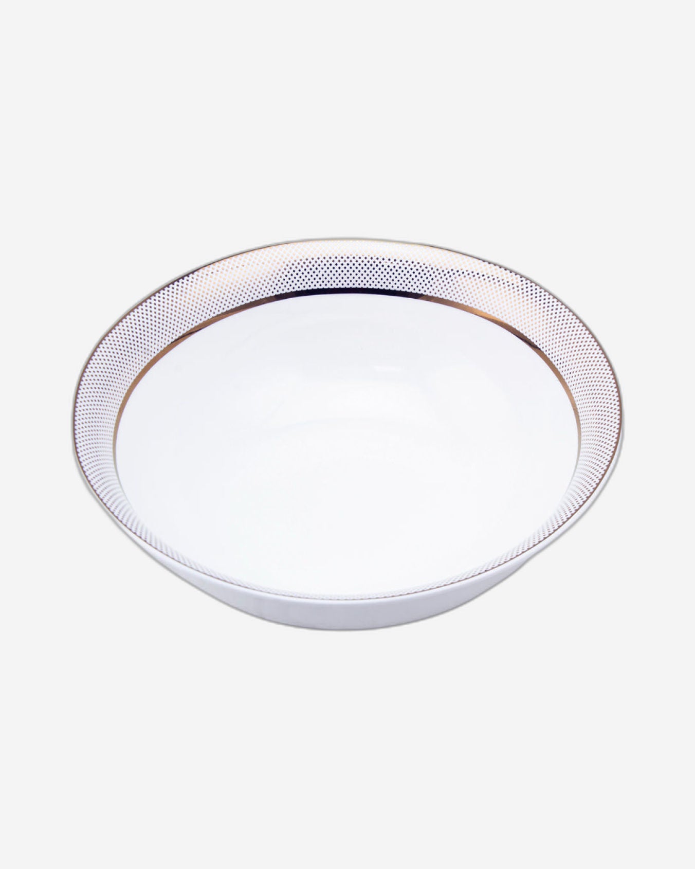 Shallow 23 cm Porcelain Bowl, Elegant White Serving Bowl for Soup, Salad, Dessert & More