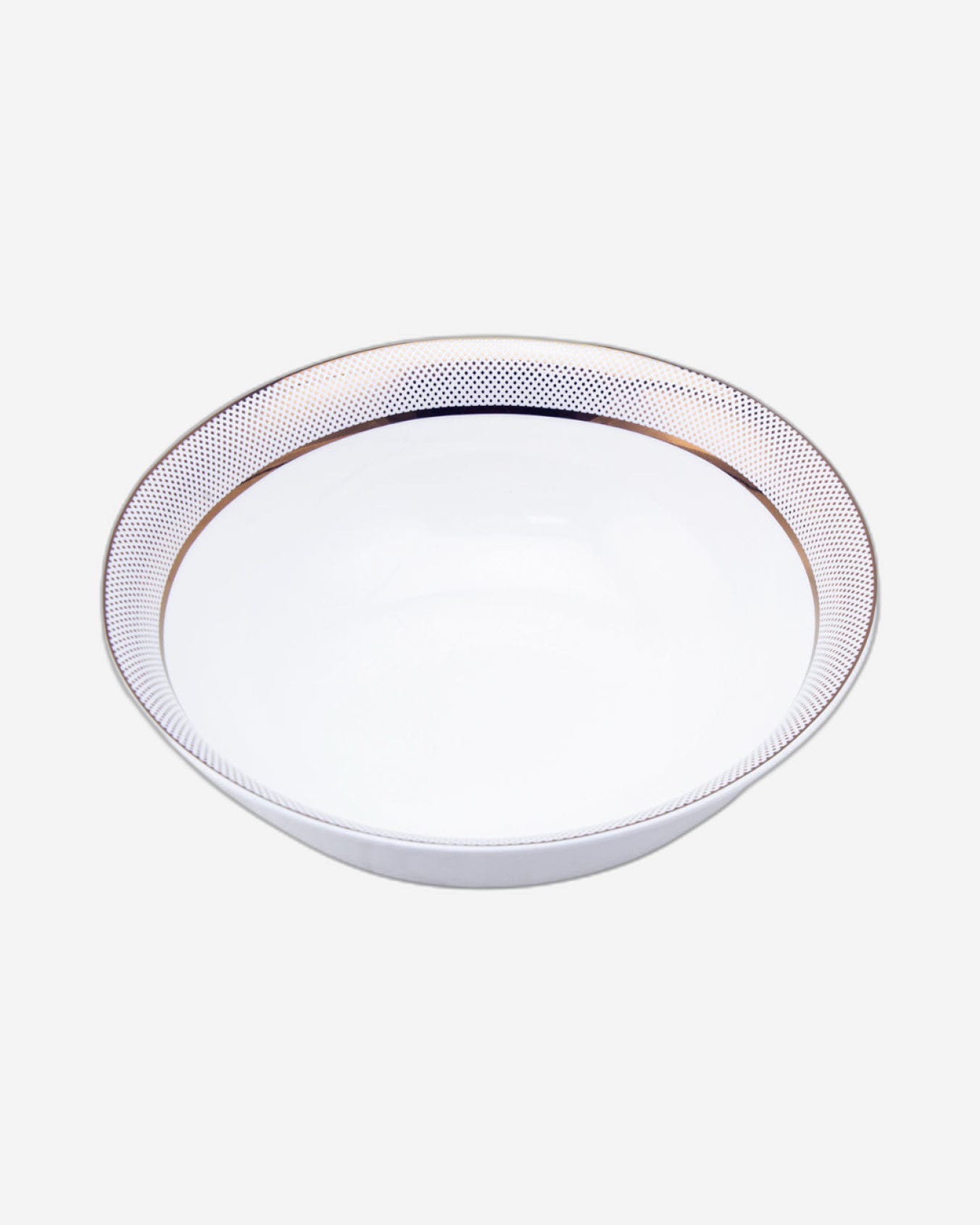 Shallow 23 cm Porcelain Bowl, Elegant White Serving Bowl for Soup, Salad, Dessert & More