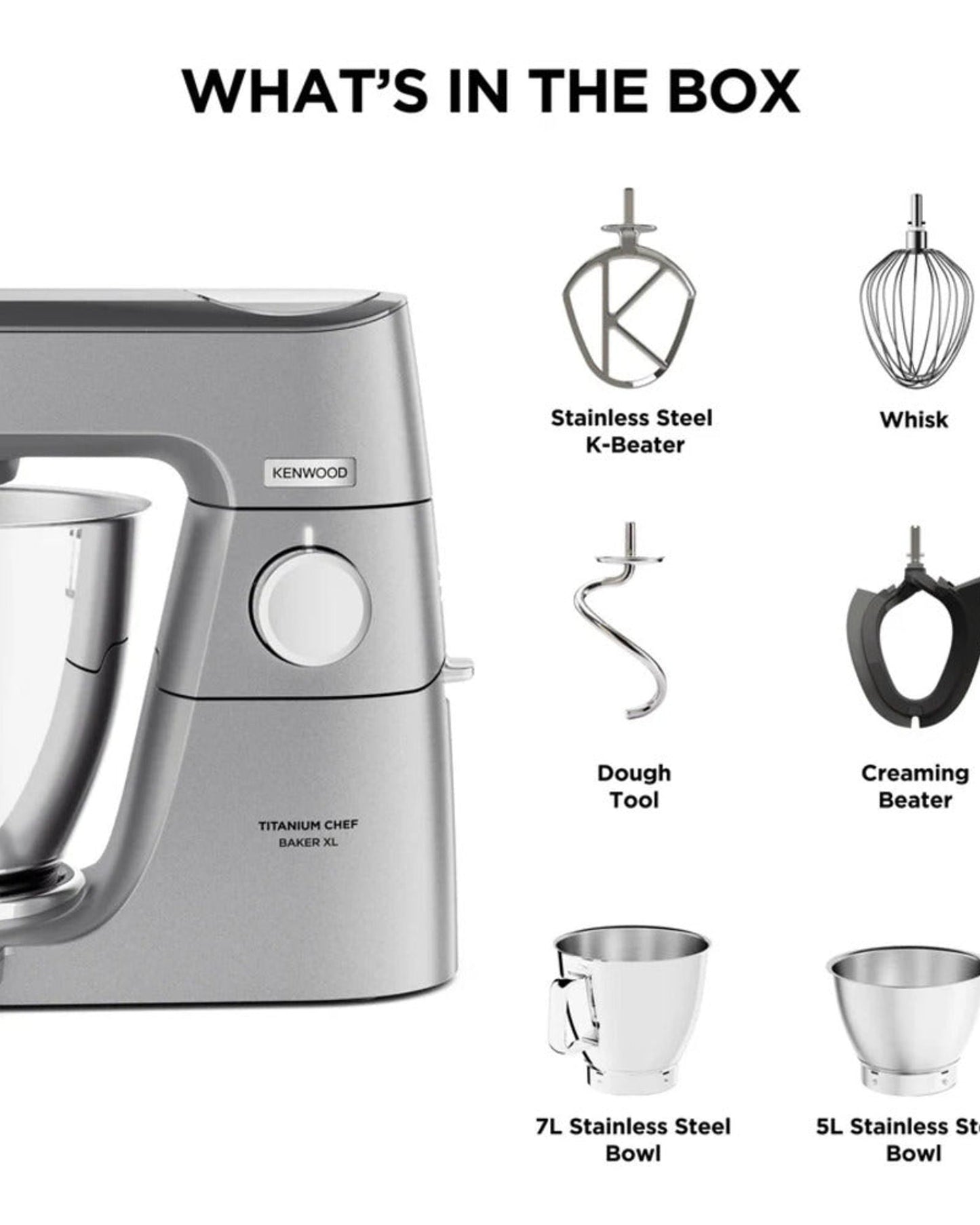 Kenwood Titanium Chef Baker XL Kitchen Machine - KVL85.004SI (ESMA Certified)
