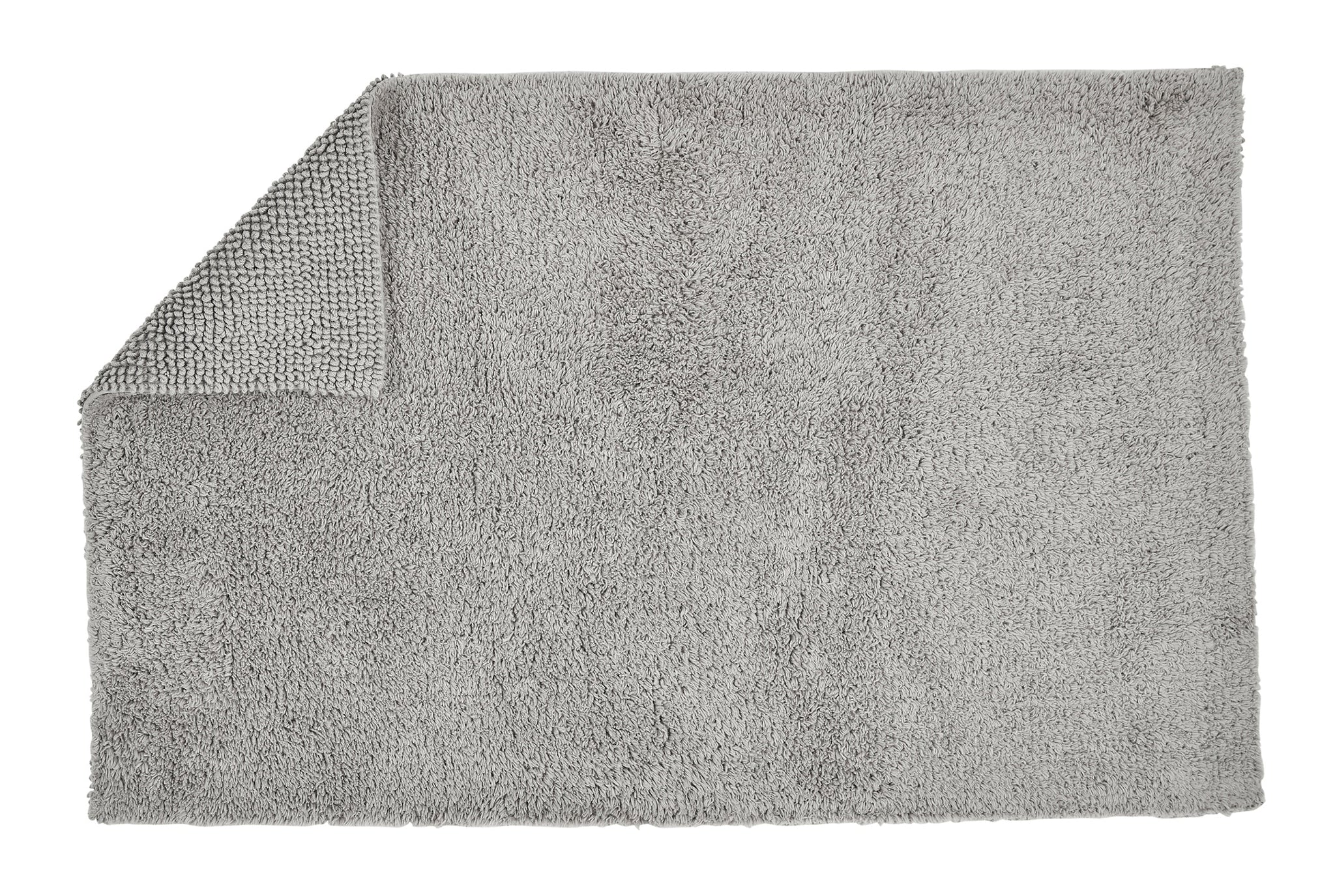 Christy Bath Rug Reversible Silver