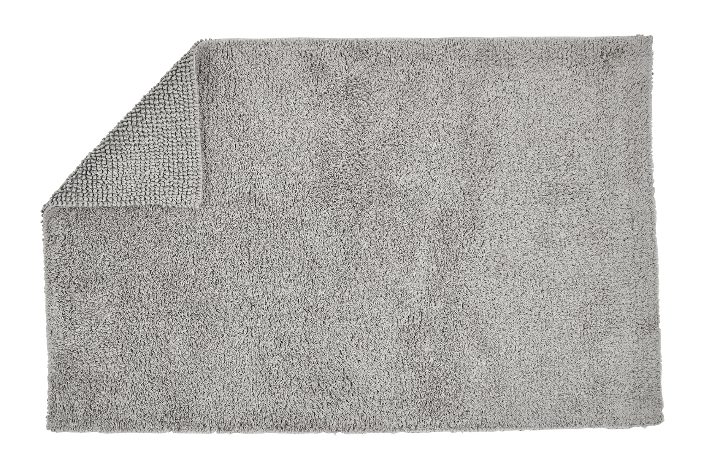 Christy Bath Rug Reversible Silver