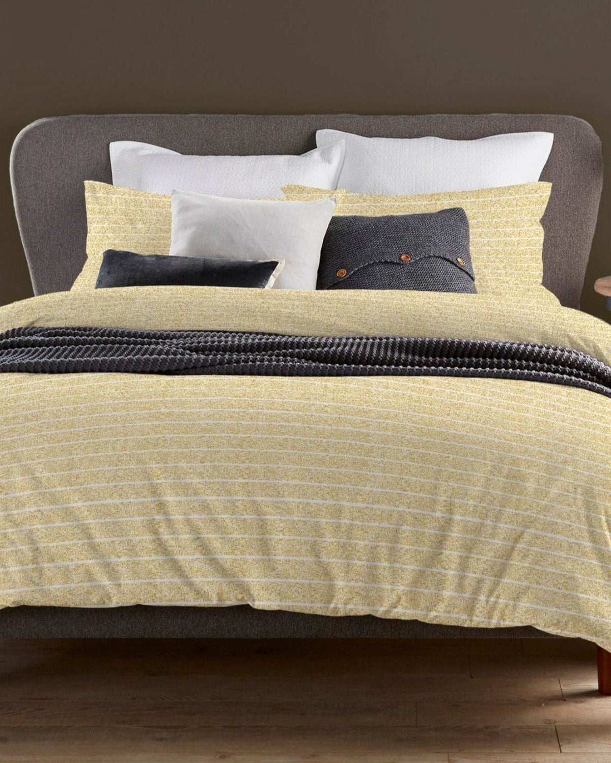 Christy Turin Stripe Duvet Cover Ochre