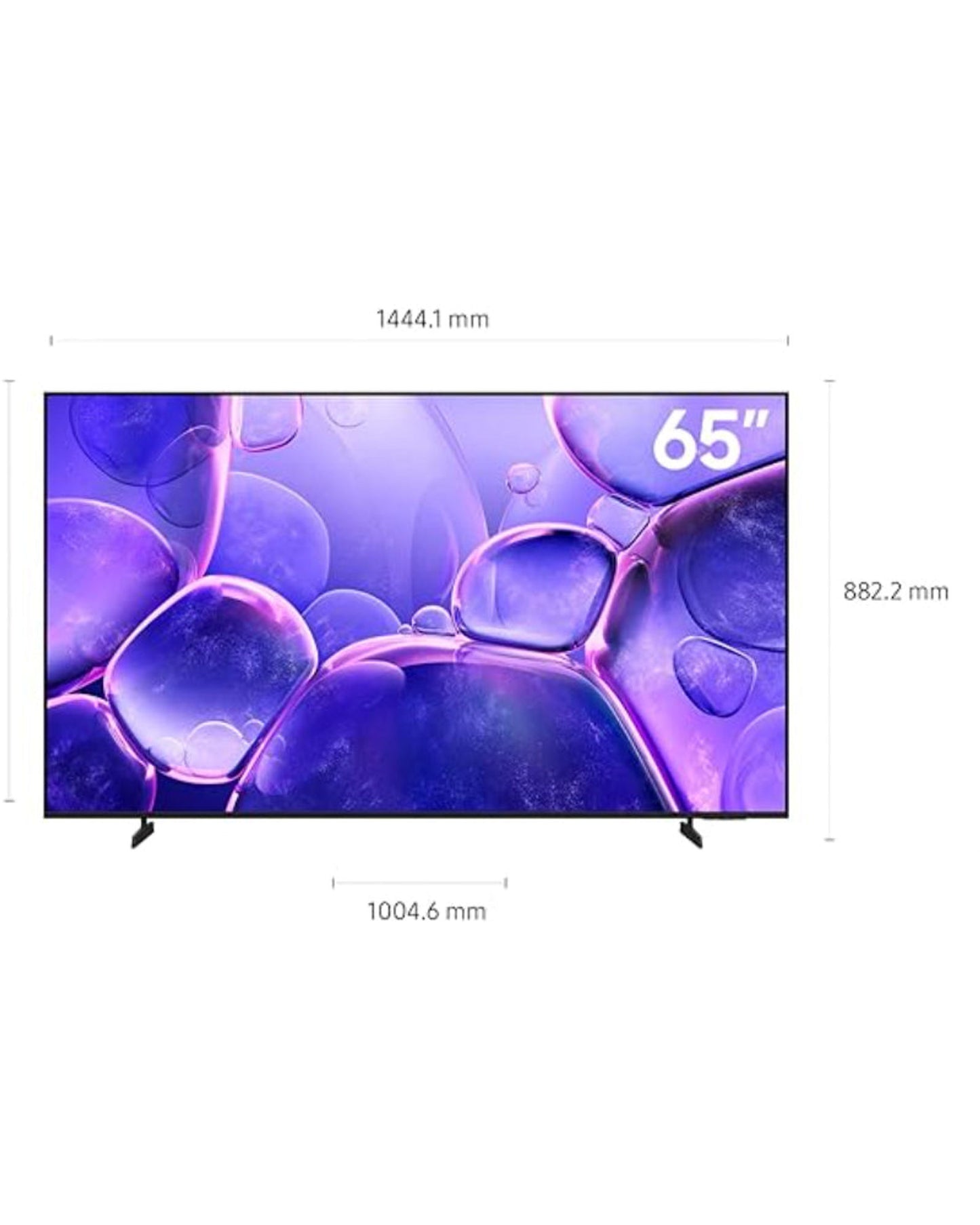 Samsung 65 Inch Crystal UHD TV, U8000F, 4K, Crystal Processor 4K, MetalStream Design, Samsung Knox Security, Endless Free Content, Smart TV, UA65U8000FUXZN (2025 - UAE Version)