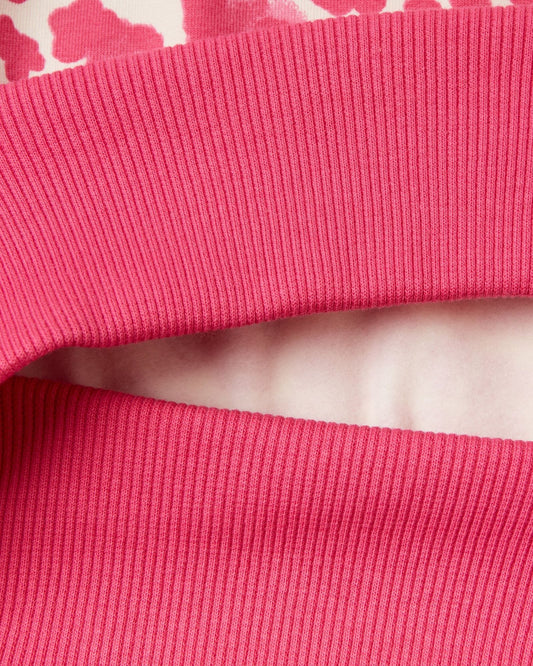 Animal print sweatshirt in stretch cotton blend