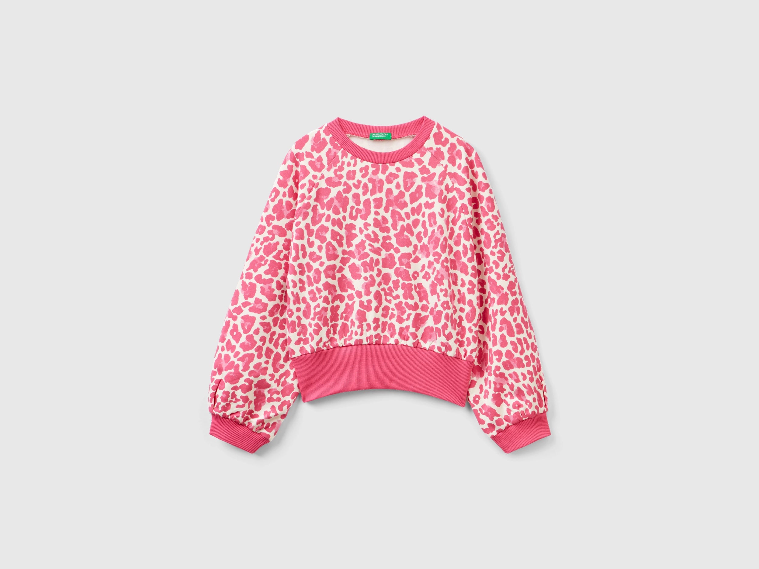 Animal print sweatshirt in stretch cotton blend