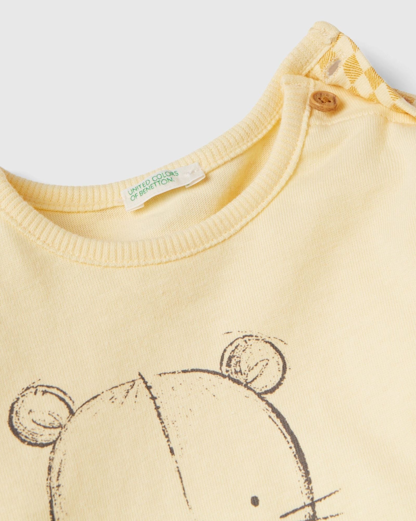 Optical t-shirt with teddy bear print