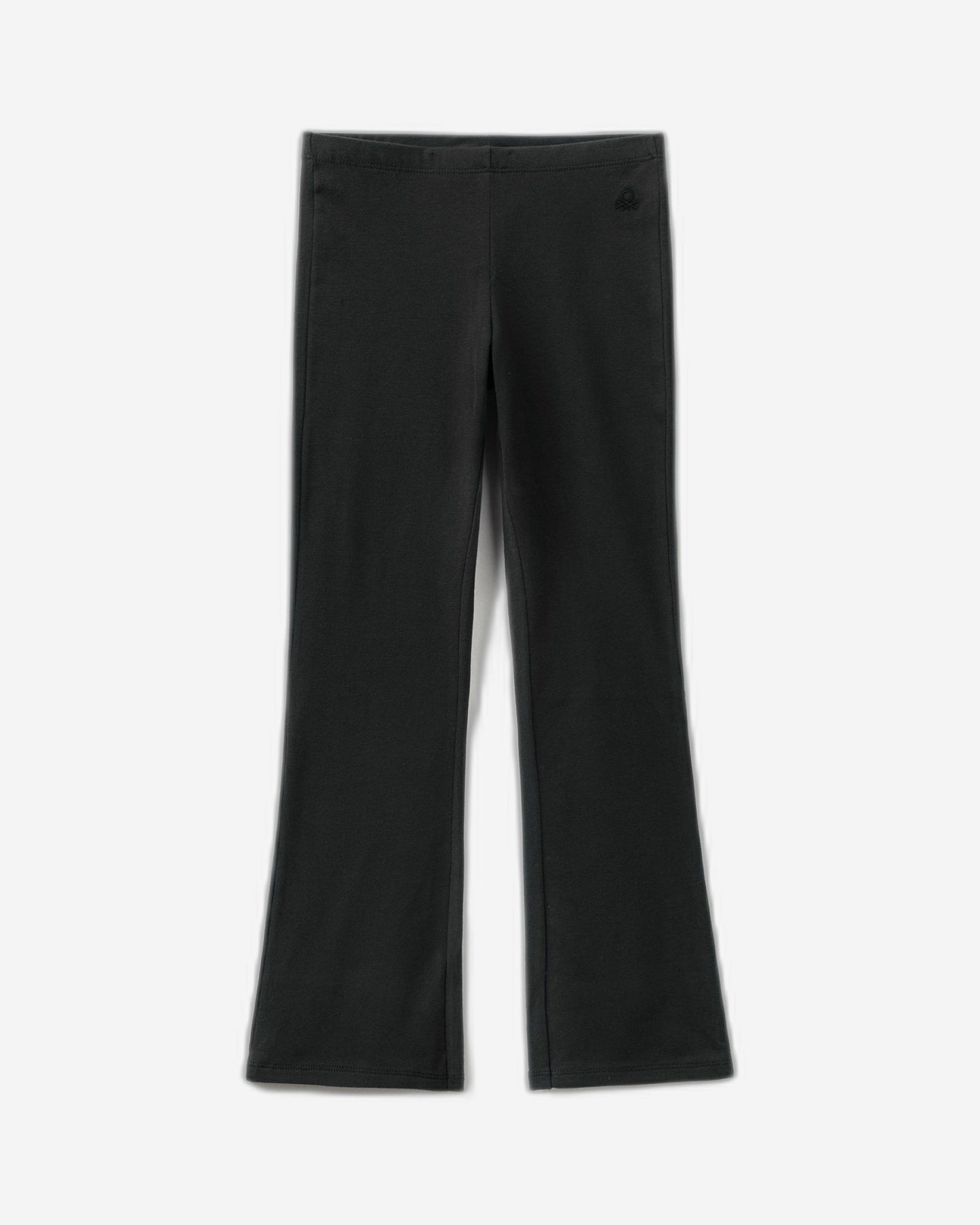 Flared leggings in stretch cotton