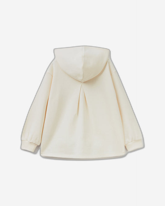 Zip-up sweatshirt with "BE" embroidery