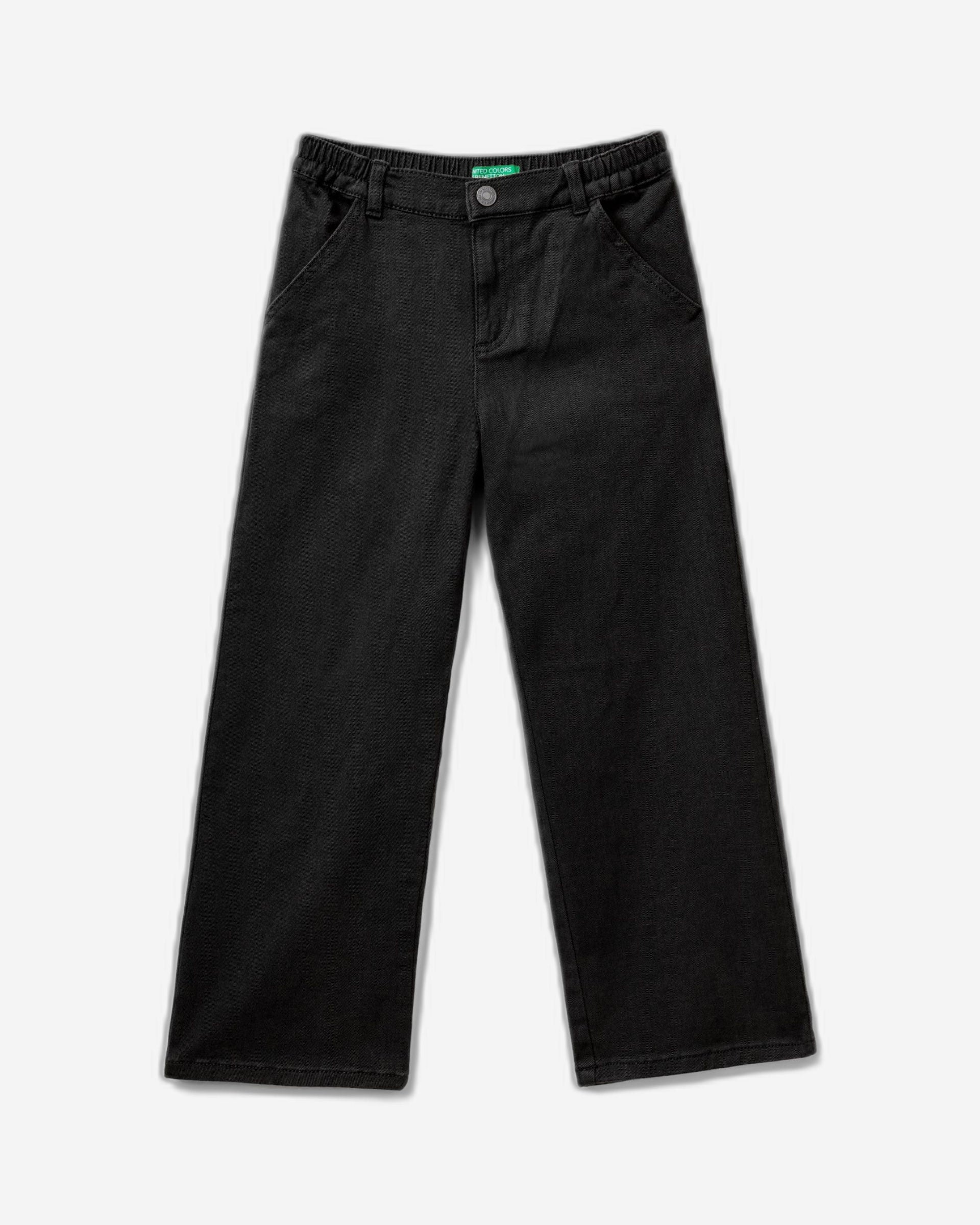 High-waisted straight fit trousers