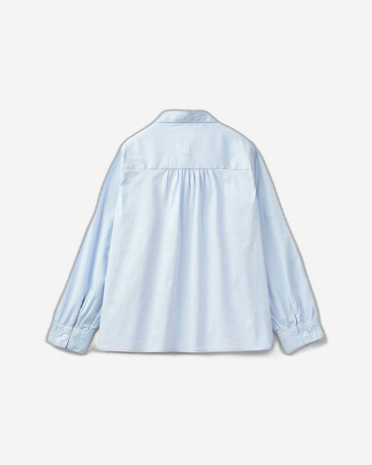 Shirt with rouches on the yoke