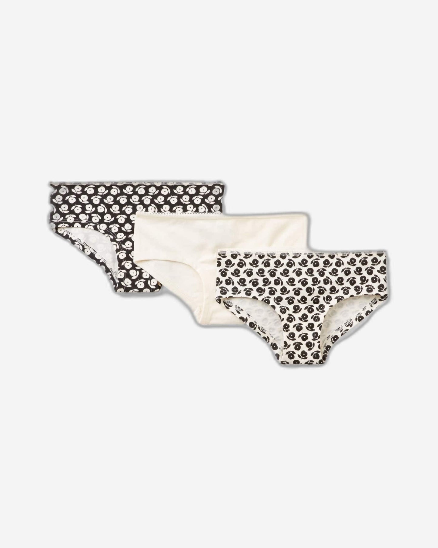 Set of three pairs of underwear in stretch cotton