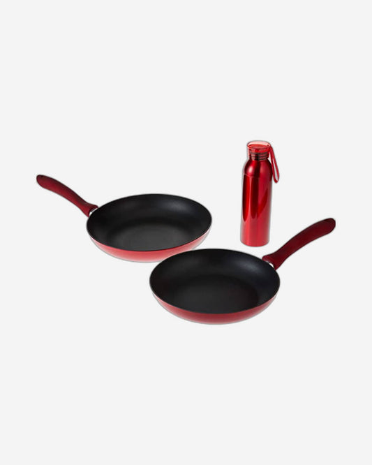 Tognana Cookware & Bottle Set 3Pc Shiny Red