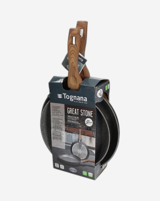 Tognana Grancucina Granite Frying Pan Set – 2 Pcs (24 cm & 28 cm)