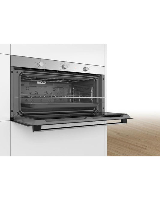 Bosch Series 2 Built-In Oven Full Glass Door & Grey Enamel 85 L & 90 × 48 cm Stainless Steel – VBC011BR0M (ESMA Certified)
