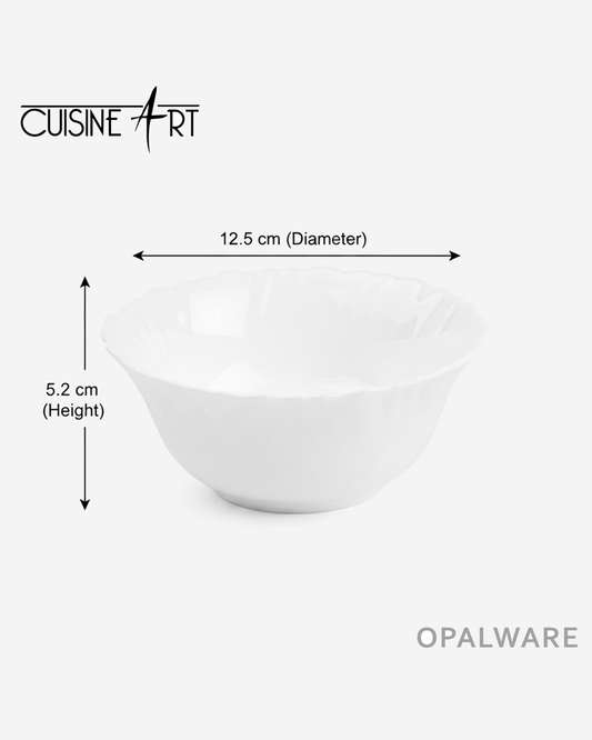 Cuisine Art Opal Glass Soup Bowl 12.5 cm White