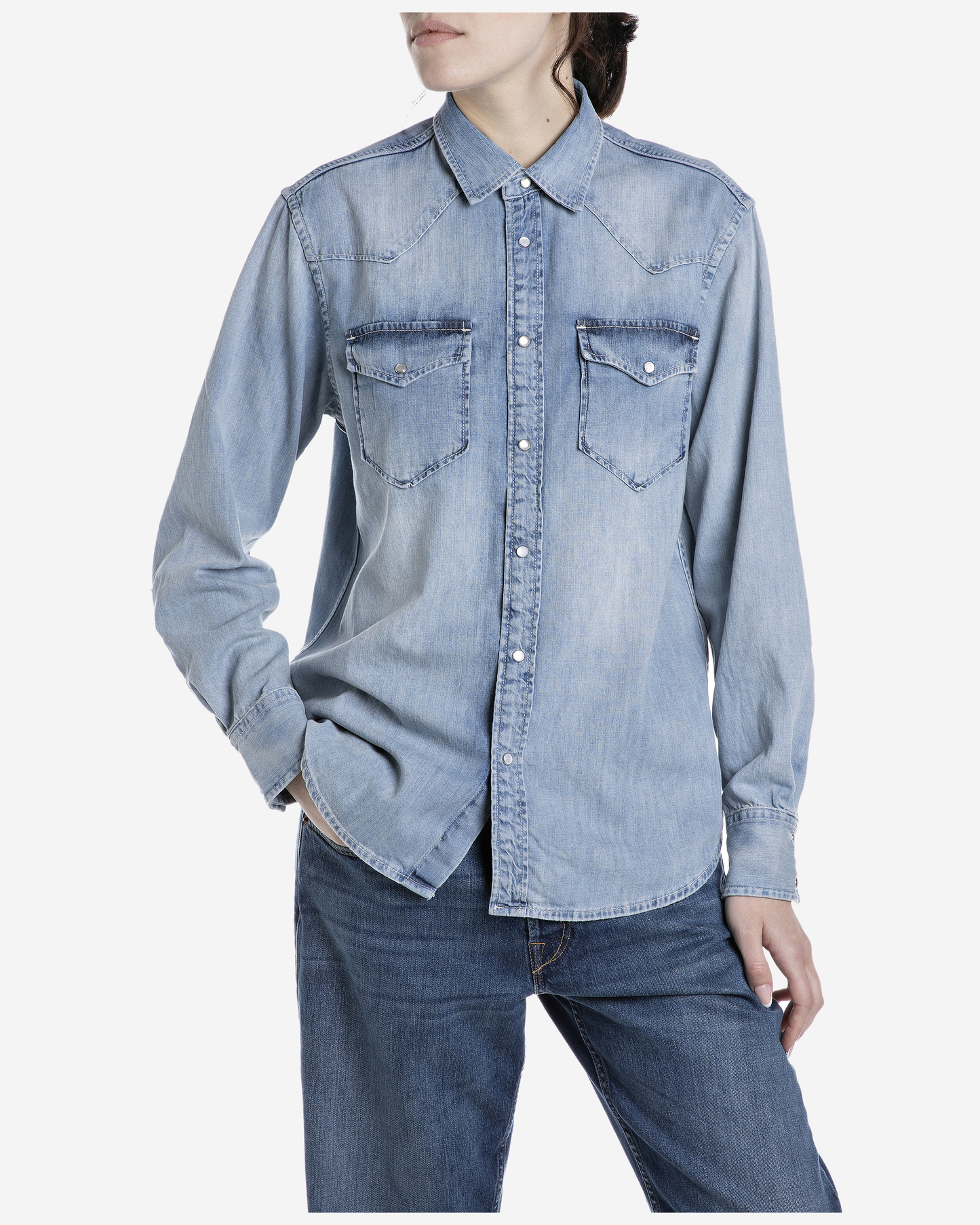 Replay Vintage-Effect Denim Shirt