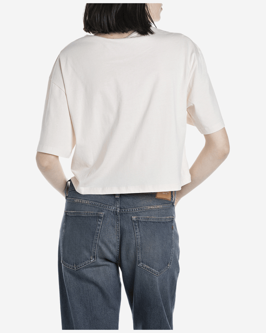Replay CROPPED T-SHIRT WITH POCKET