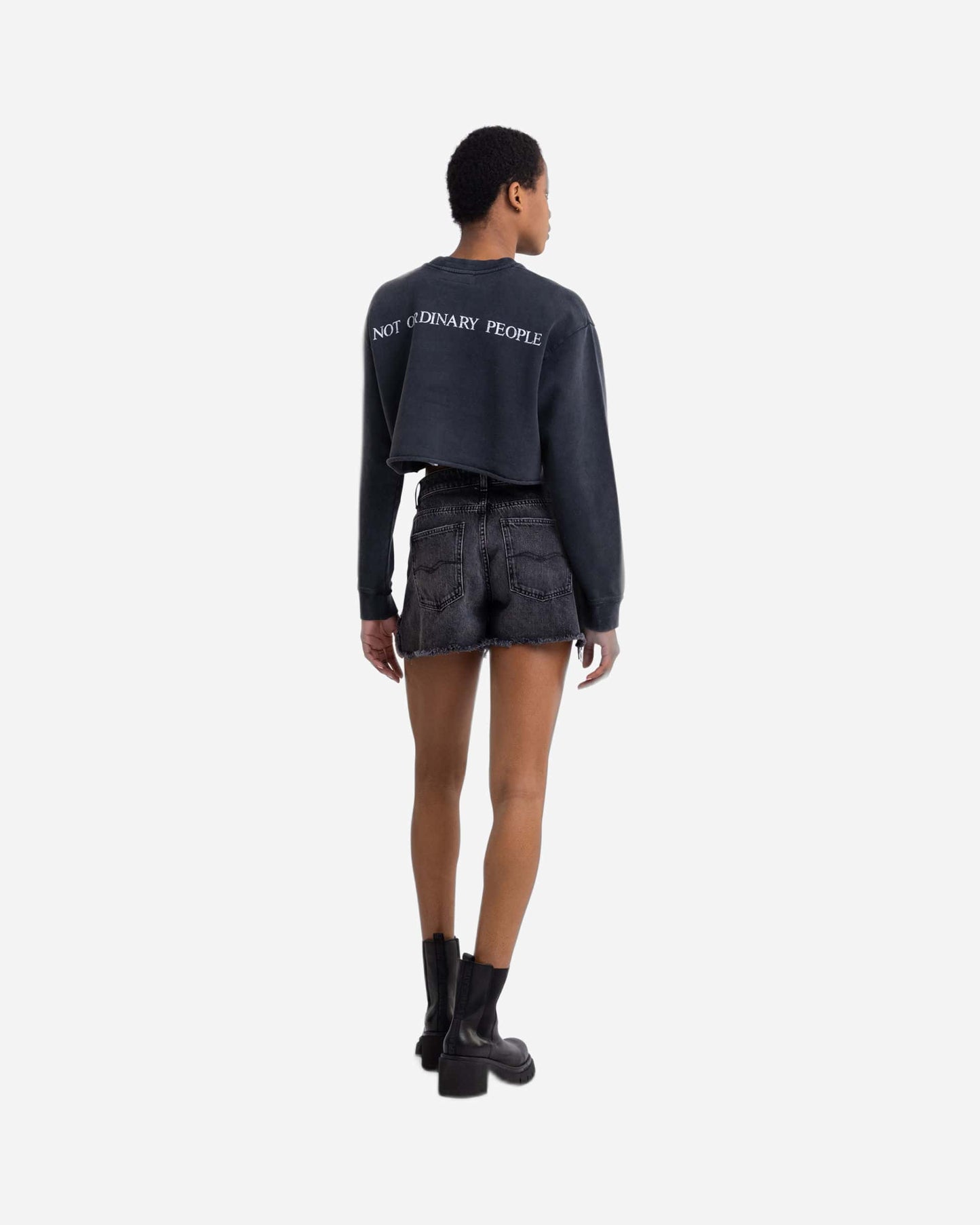 Crop Sweatshirt With Print