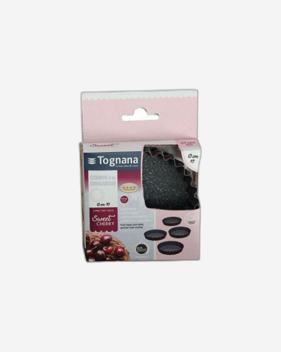 Tognana Tarts Moulds Set 4Pc Cherry Sweet