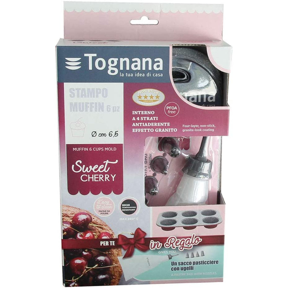 Tognana Set Muffin 6Cps+Bag+Nozzles Cherry Sweet Cherry